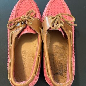 Sperry Women's Moccasins in Pink and Brown